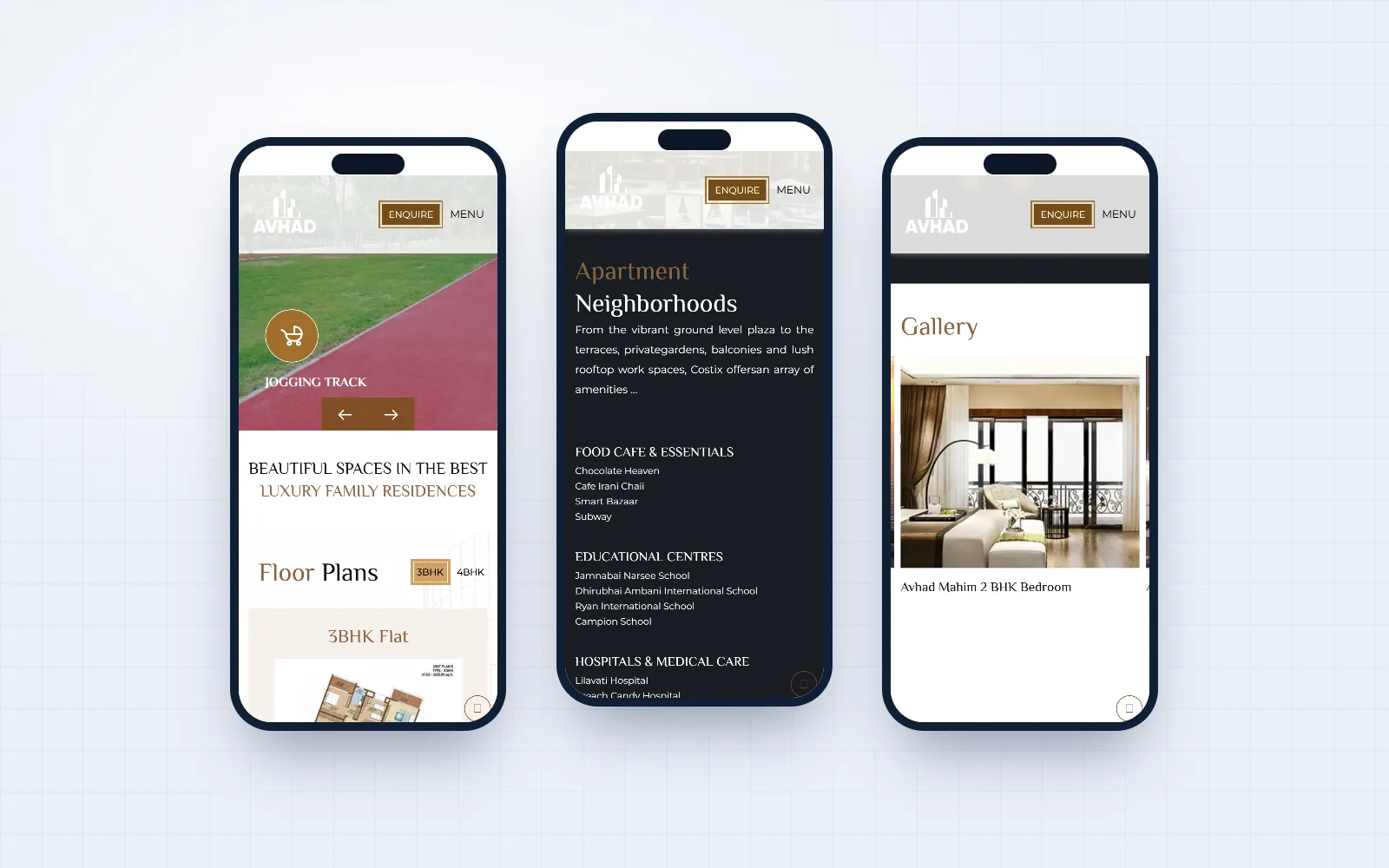 Avhad Bayline — screen 3 of 3, shown on desktop and mobile