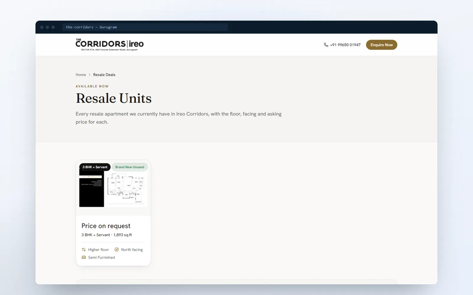 The Corridors — screen 1 of 3, shown on desktop and mobile