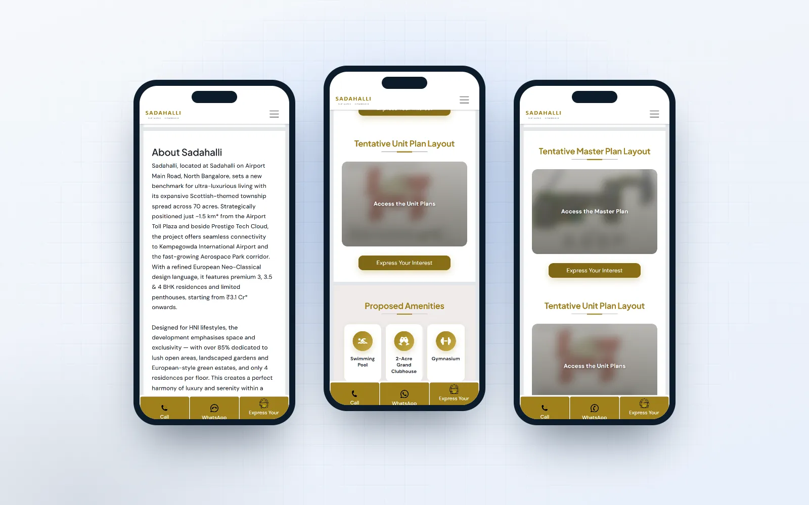 Lodha Sadahalli — screen 3 of 3, shown on desktop and mobile