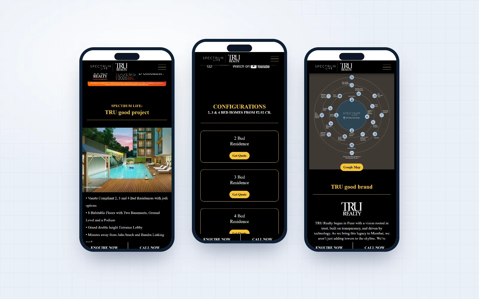 Spectrum Life — screen 3 of 3, shown on desktop and mobile