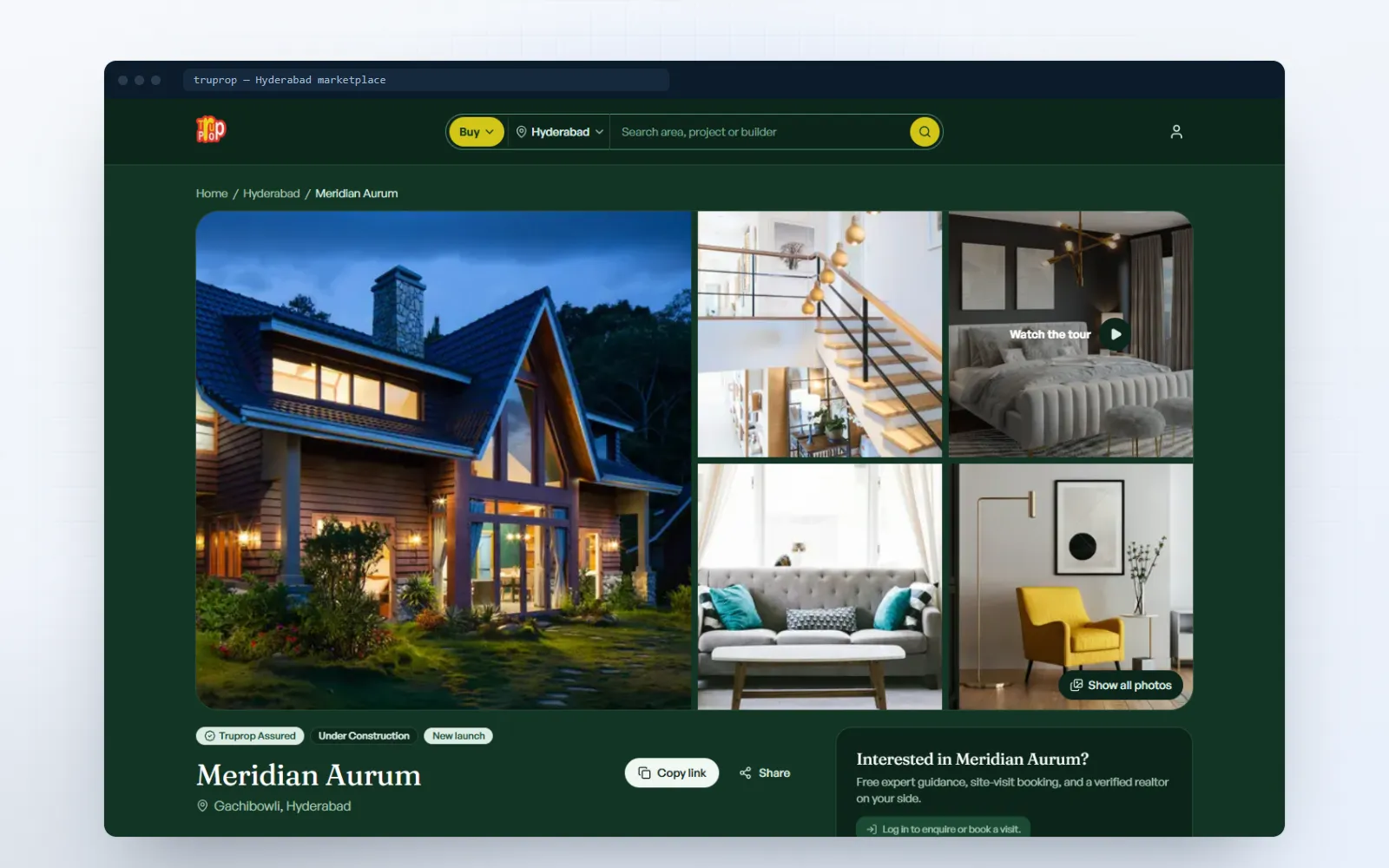 Truprop — screen 2 of 3, shown on desktop and mobile