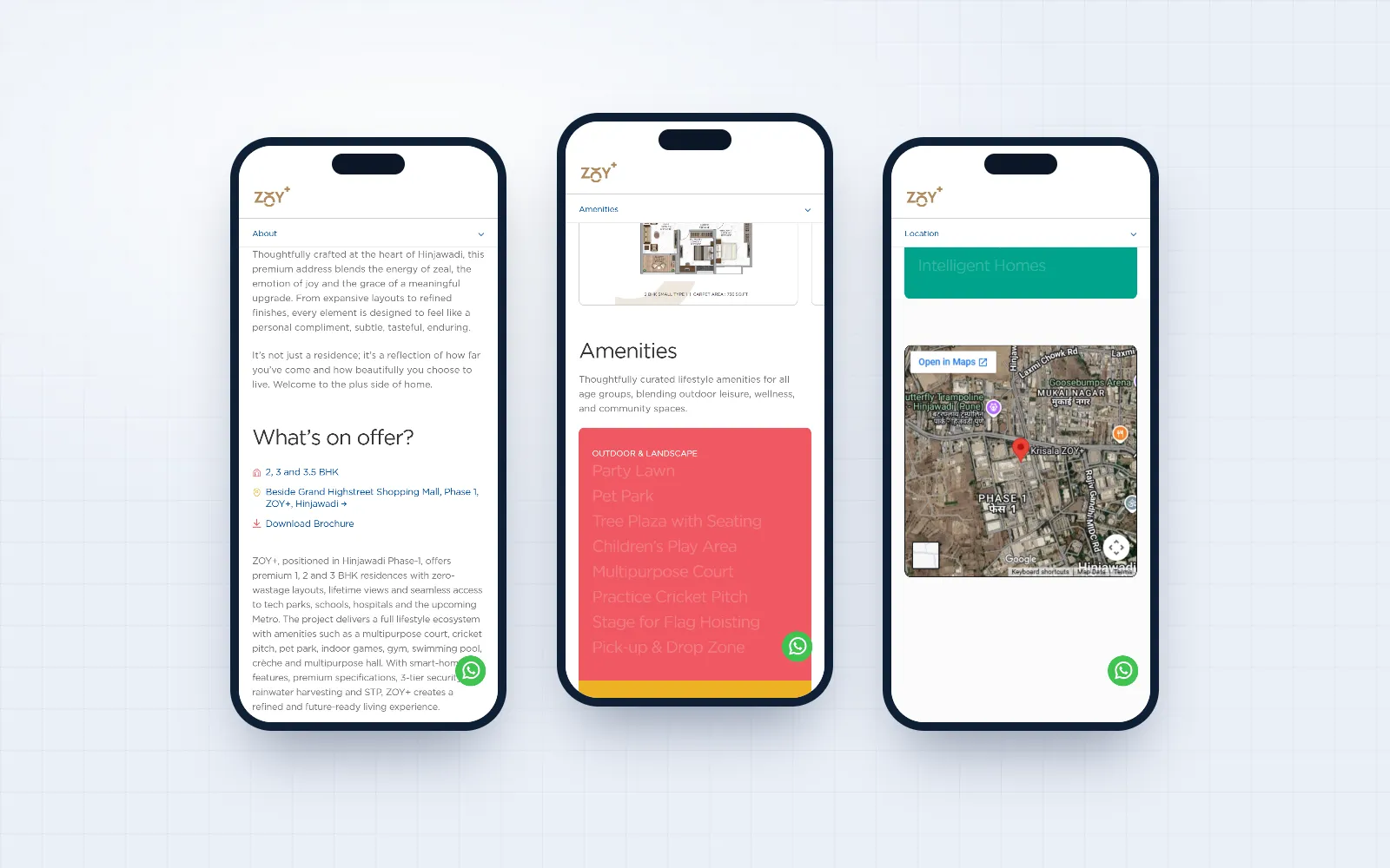ZOY+ — screen 3 of 3, shown on desktop and mobile
