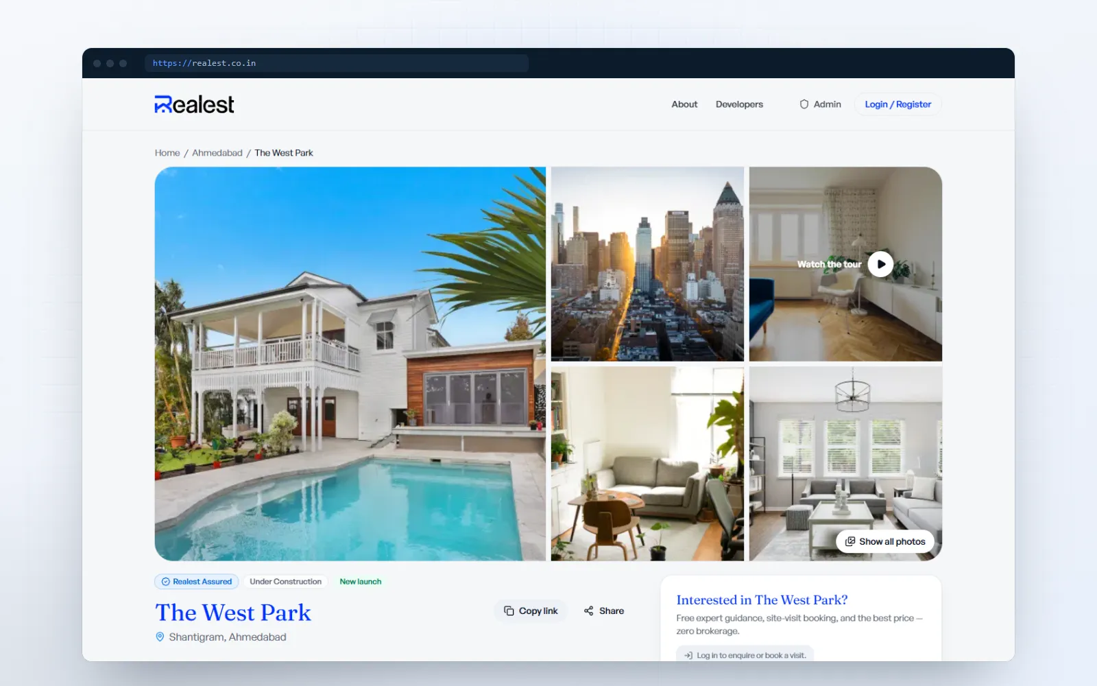 Realest — screen 2 of 3, shown on desktop and mobile