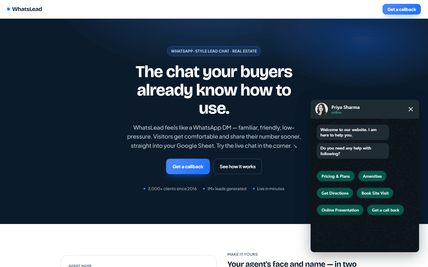 WhatsLead — Chatbots we built